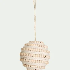 Boule De Noël*alinea Lot de 6 boules de Noël à perles - Blanc