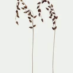 Vase Et Branchage De Noël*alinea Lot de 2 branchages artificiels de pin H68cm - Doré