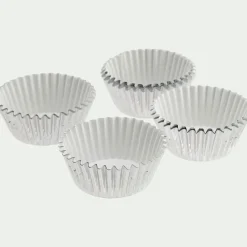Moule À Gâteau*alinea Lot de 50 caissettes à cupcakes D5cm - argenté Gris
