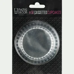 Moule À Gâteau*alinea Lot de 50 caissettes à cupcakes D5cm - argenté Gris