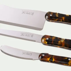 Couvert De Table*alinea Lot de 3 couteaux à fromage en inox - Marron