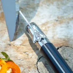 Couvert De Table*alinea Lot de 6 couteaux à steak en inox - Noir