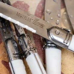 Couvert De Table*alinea Lot de 6 couteaux à steak en inox - Blanc