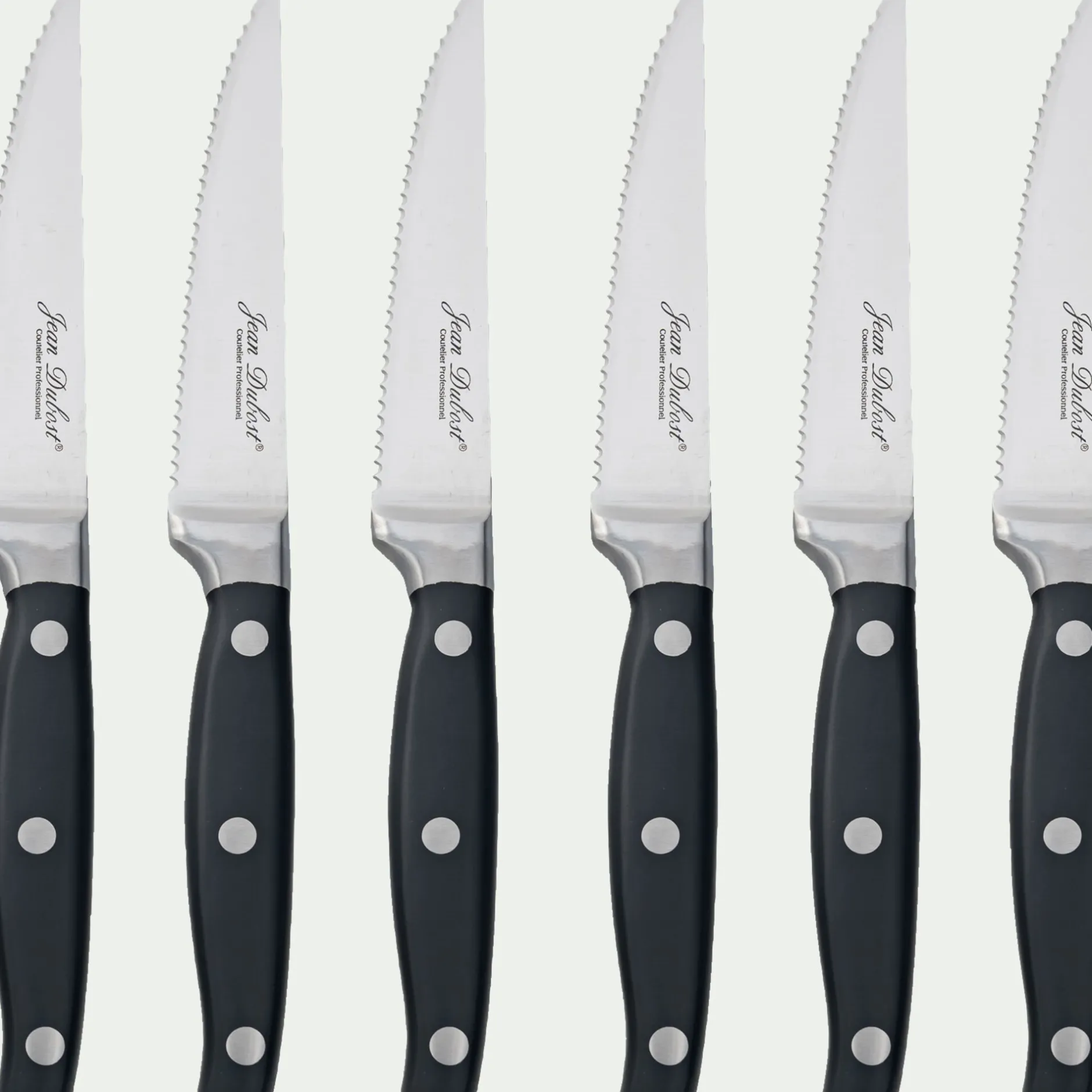 Couteau De Cuisine*alinea Lot de 6 couteaux à steak en inox - Noir