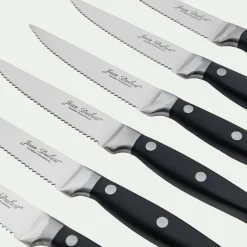 Couteau De Cuisine*alinea Lot de 6 couteaux à steak en inox - Noir