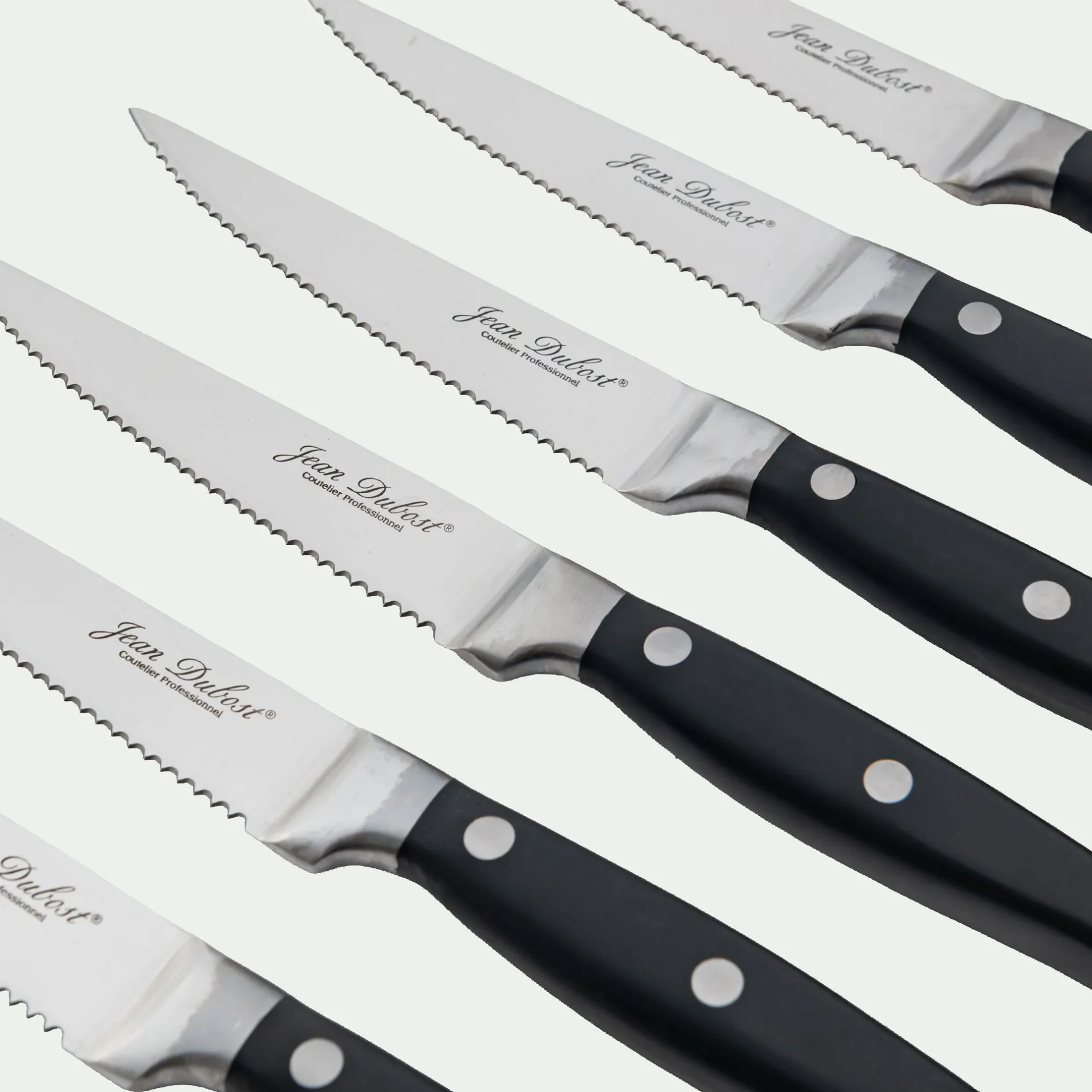 Couteau De Cuisine*alinea Lot de 6 couteaux à steak en inox - Noir