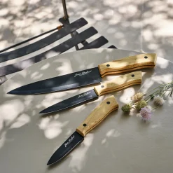 Couteau De Cuisine*alinea Lot de 3 couteaux en bois d'acacia Bois foncé