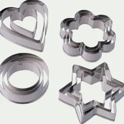 Emporte-Pièce Et Cercle À Pâtisserie|Ustensile Pour Pâtisserie*alinea Lot de 12 emporte-pièces en inox - Argenté