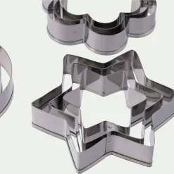 Emporte-Pièce Et Cercle À Pâtisserie|Ustensile Pour Pâtisserie*alinea Lot de 12 emporte-pièces en inox - Argenté