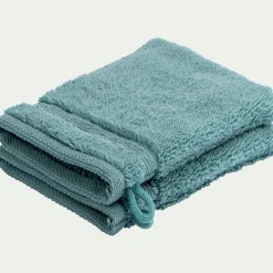 Gant De Toilette*alinea Lot de 2 gants de toilette bouclette en coton - Vert
