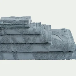 Gant De Toilette*alinea Lot de 2 gants de toilette en coton - Bleu calaluna