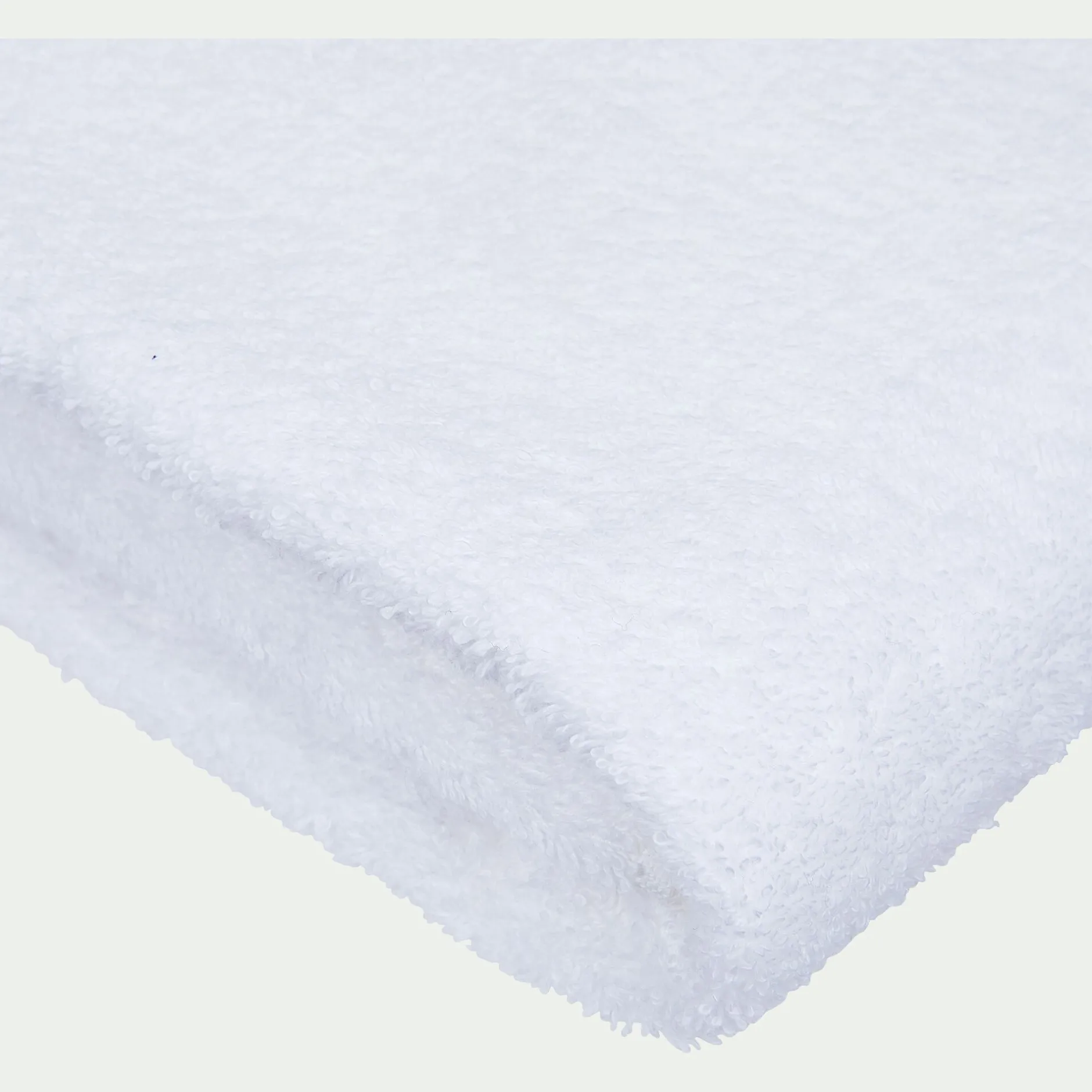 Gant De Toilette*alinea Lot de 2 gants de toilette en coton peigné - optique Blanc