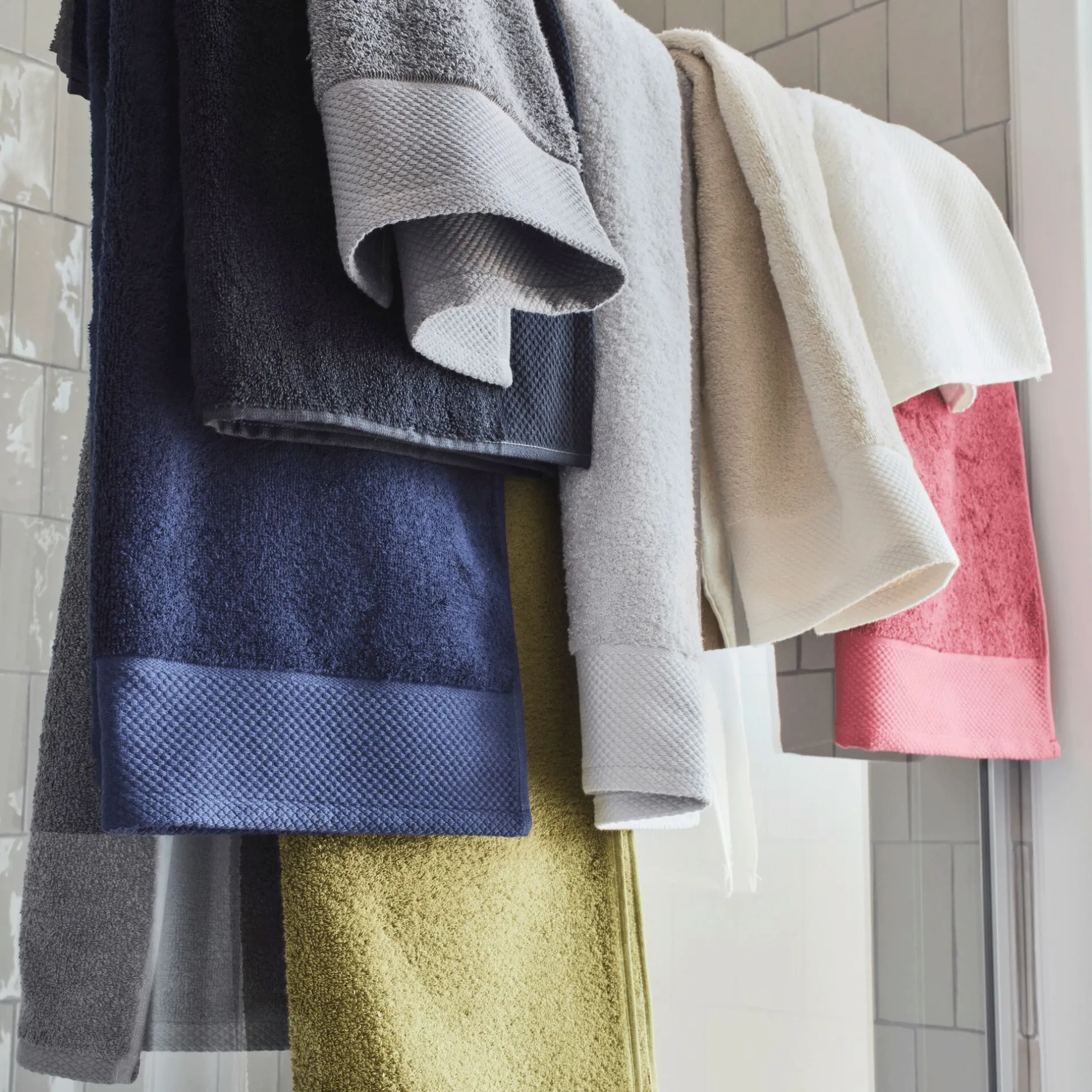 Gant De Toilette*alinea Lot de 2 gants de toilette en coton peigné - optique Blanc