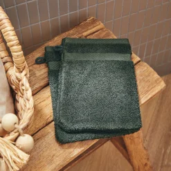 Gant De Toilette*alinea Lot de 2 gants de toilette en coton peigné - cèdre Vert