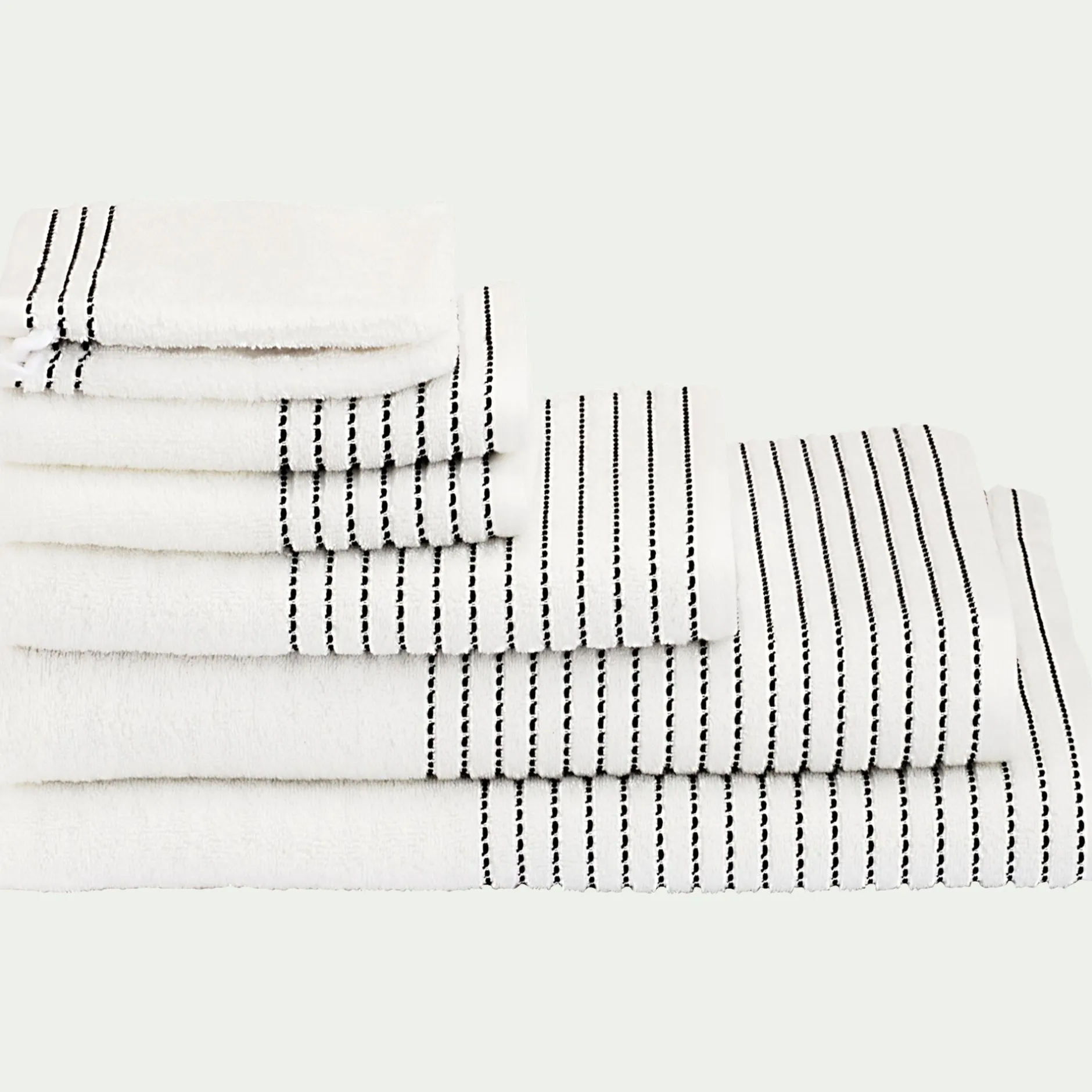 Gant De Toilette*alinea Lot de 2 gants de toilette en coton - ventoux Blanc