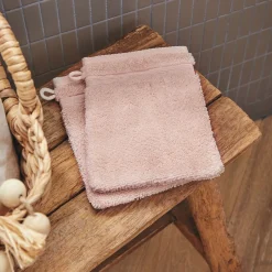 Gant De Toilette*alinea Lot de 2 gants de toilette bouclette en coton - grège Rose