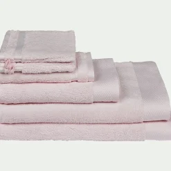Gant De Toilette*alinea Lot de 2 gants de toilette en coton peigné - Rose simos