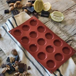 Moule À Gâteau*alinea Lot de 15 moules à tartelettes en silicone platinium - Marron