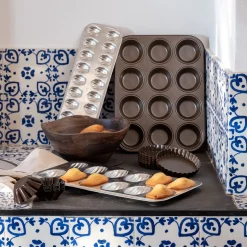 Moule À Gâteau|Accessoire De Cuisson*alinea Lot de 6 moules à tartelette en acier D12cm - Marron