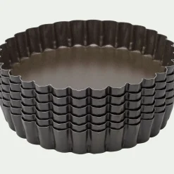 Moule À Gâteau|Accessoire De Cuisson*alinea Lot de 6 moules à tartelette en acier D12cm - Marron