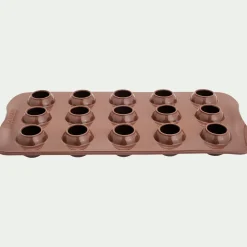 Moule À Gâteau*alinea Lot de 15 moules ronds en silicone platinium - Marron