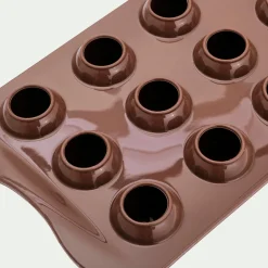 Moule À Gâteau*alinea Lot de 15 moules ronds en silicone platinium - Marron