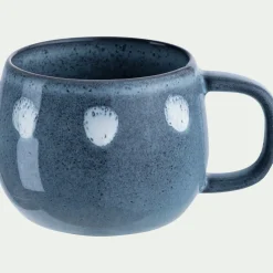 Vaisselle Petit Déjeuner|Tasse Et Mug*alinea Lot de 4 mugs dépareillés en grès 35cl - Bleu