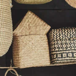 Accessoire De Salle De Bain|Panier*alinea Lot de 2 paniers en jonc de mer - naturel Naturelle