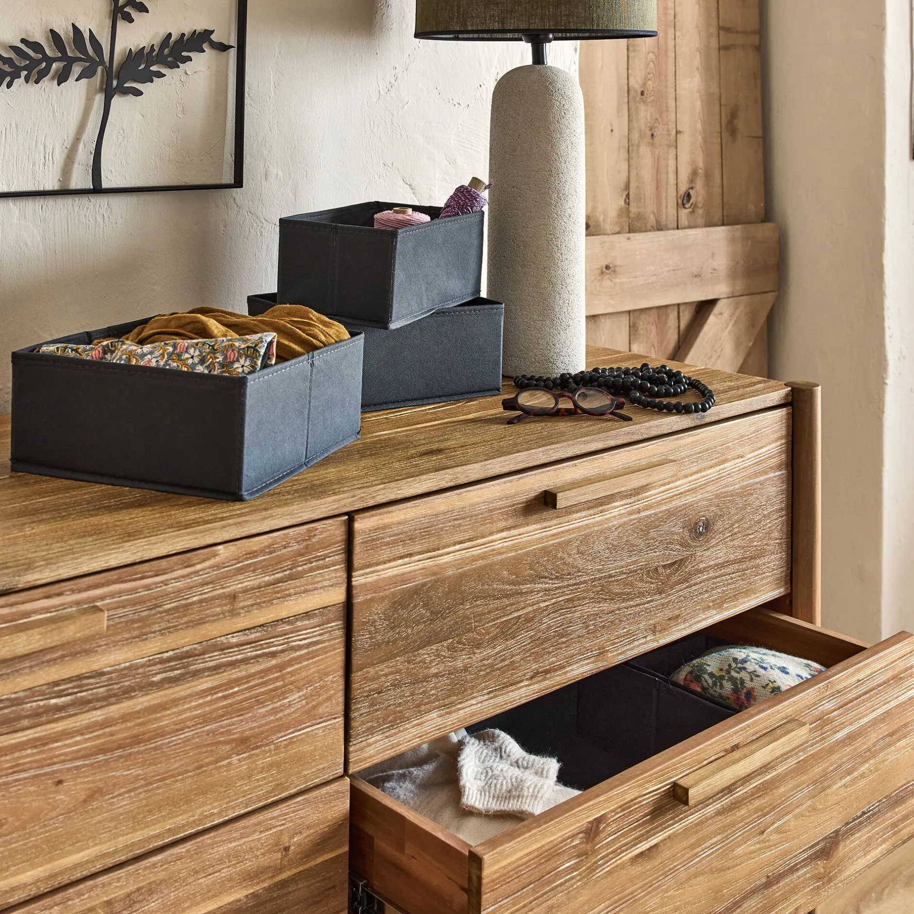 Accessoire De Salle De Bain|Panier*alinea Lot de 5 paniers organiseur - gris