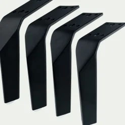 Pied De Sommier*alinea Lot de 4 pieds de sommier en métal H15cm - noir