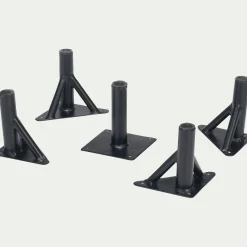 Rangement À Composer*alinea Lot de 5 pieds en acier - Noir