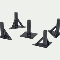 Rangement À Composer*alinea Lot de 5 pieds en acier - Noir