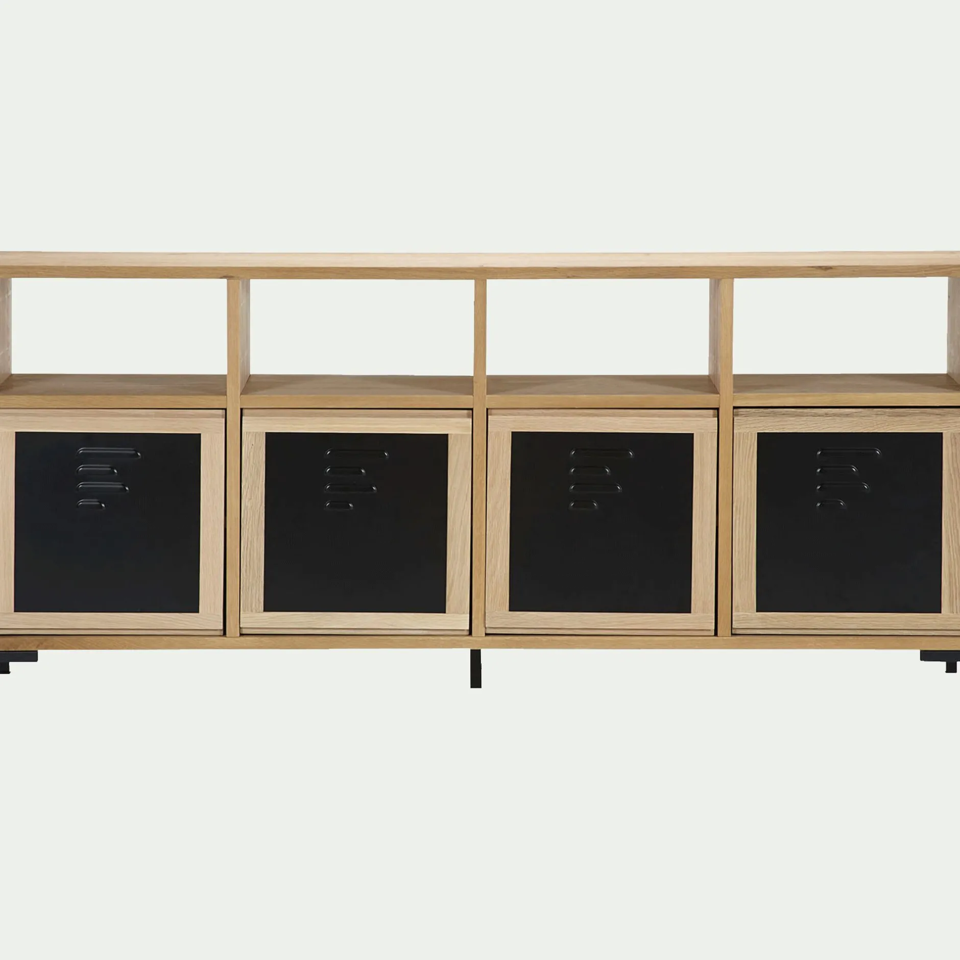 Rangement À Composer*alinea Lot de 3 pieds métalliques Noir