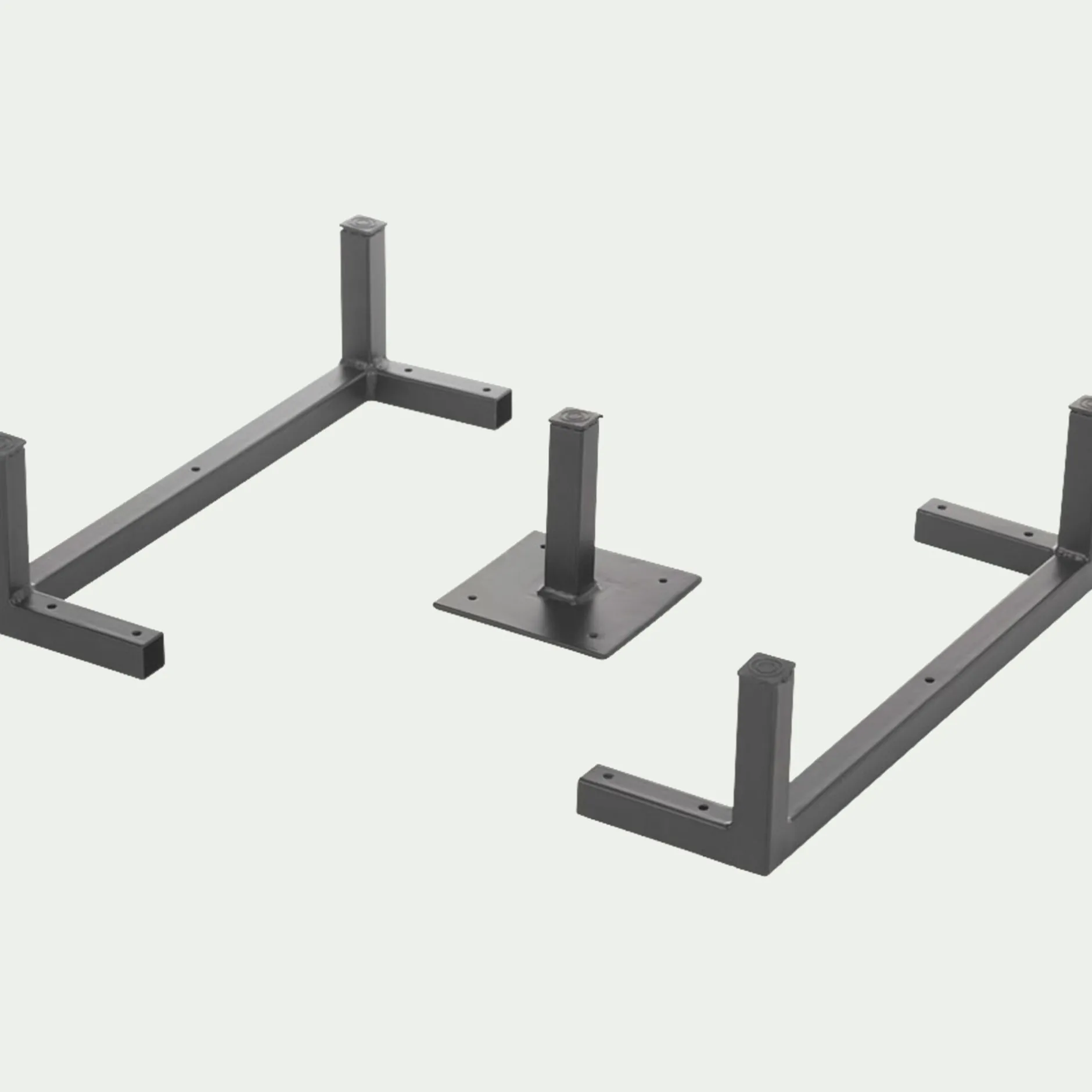 Rangement À Composer*alinea Lot de 3 pieds métalliques Noir