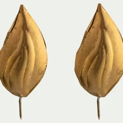 Décoration De La Table De Noël|Bougie Et Photophore De Noël*alinea Lot de 2 pins flamme pour bougie - Doré