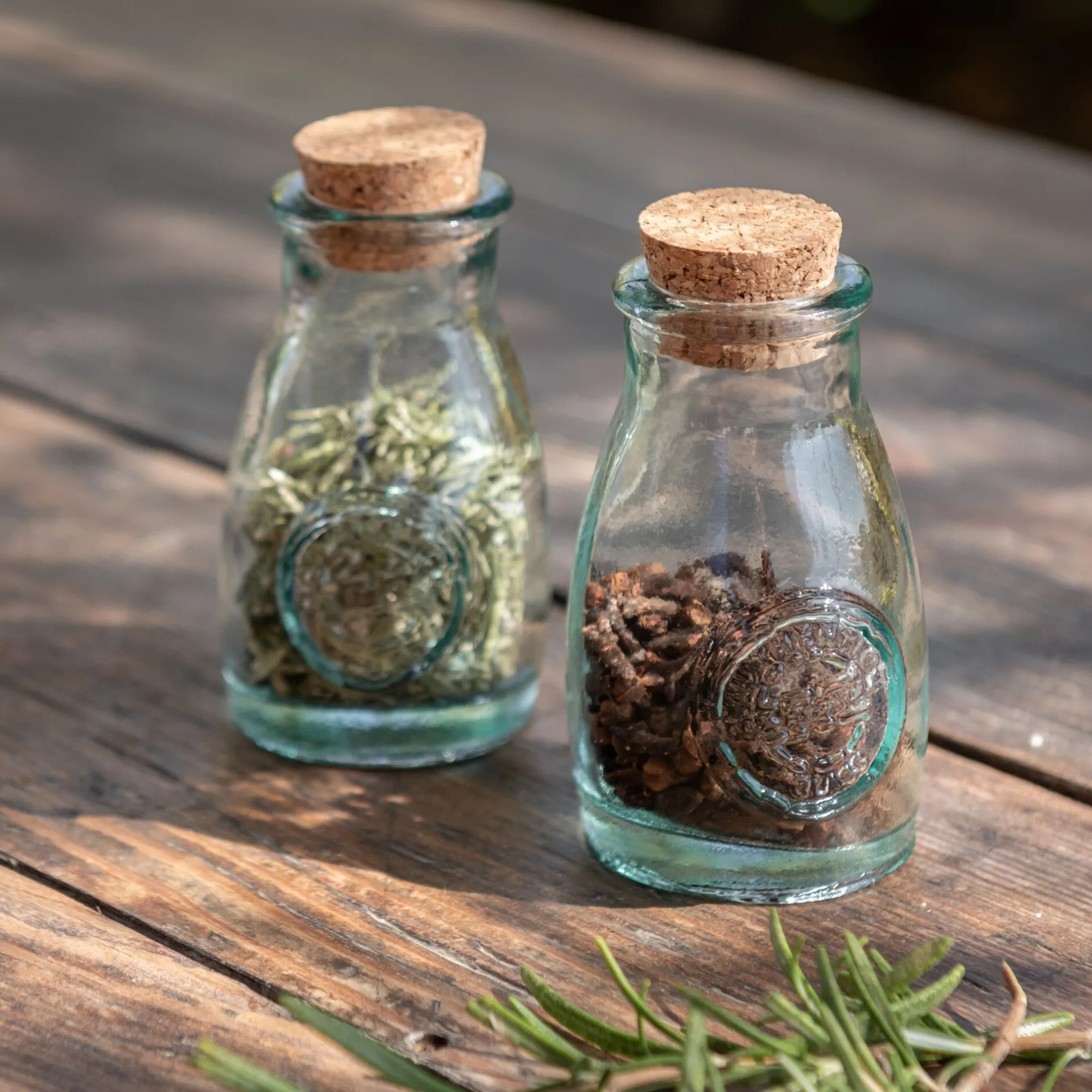 Salière Et Poivrière*alinea Lot de 2 pots en verre recyclé 10cl - Transparent