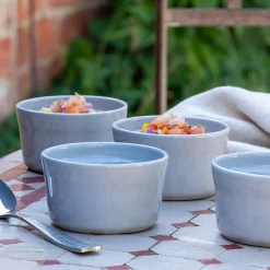 Cuisson Spécifique|Plat À Four*alinea Lot de 4 ramequins en grès D9cm - Gris