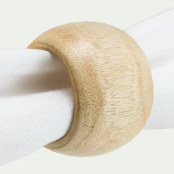 Serviette De Table|Décoration De La Table De Noël*alinea Lot de 4 ronds de serviette en bois de manguier - Naturel