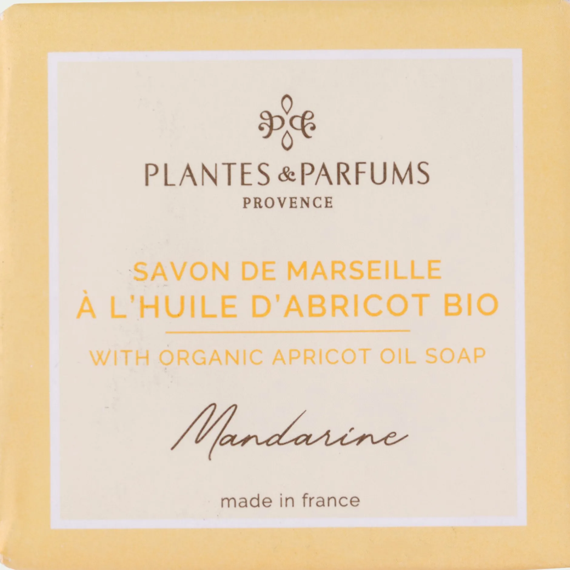 Cosmétique|Accessoire De Salle De Bain*alinea Lot de 2 savons de Marseille à l'huile végétale d'abricot bio senteur mandarine 100g