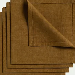 Serviette De Table|Nappe Et Serviette De Noël*alinea Lot de 4 serviettes de table en coton 41x41cm - mousse Vert