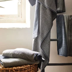 Serviette Invité*alinea Lot de 2 serviettes invité bouclette jacquard en coton - 30x50cm Bleu