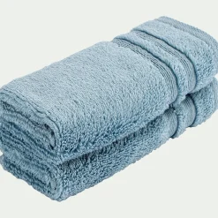 Serviette Invité*alinea Lot de 2 serviettes invité bouclette en coton - autan 30x50cm Bleu
