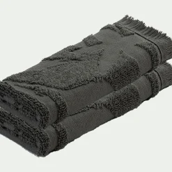 Serviette Invité*alinea Lot de 2 serviettes invité en coton - 30x50cm Vert cèdre