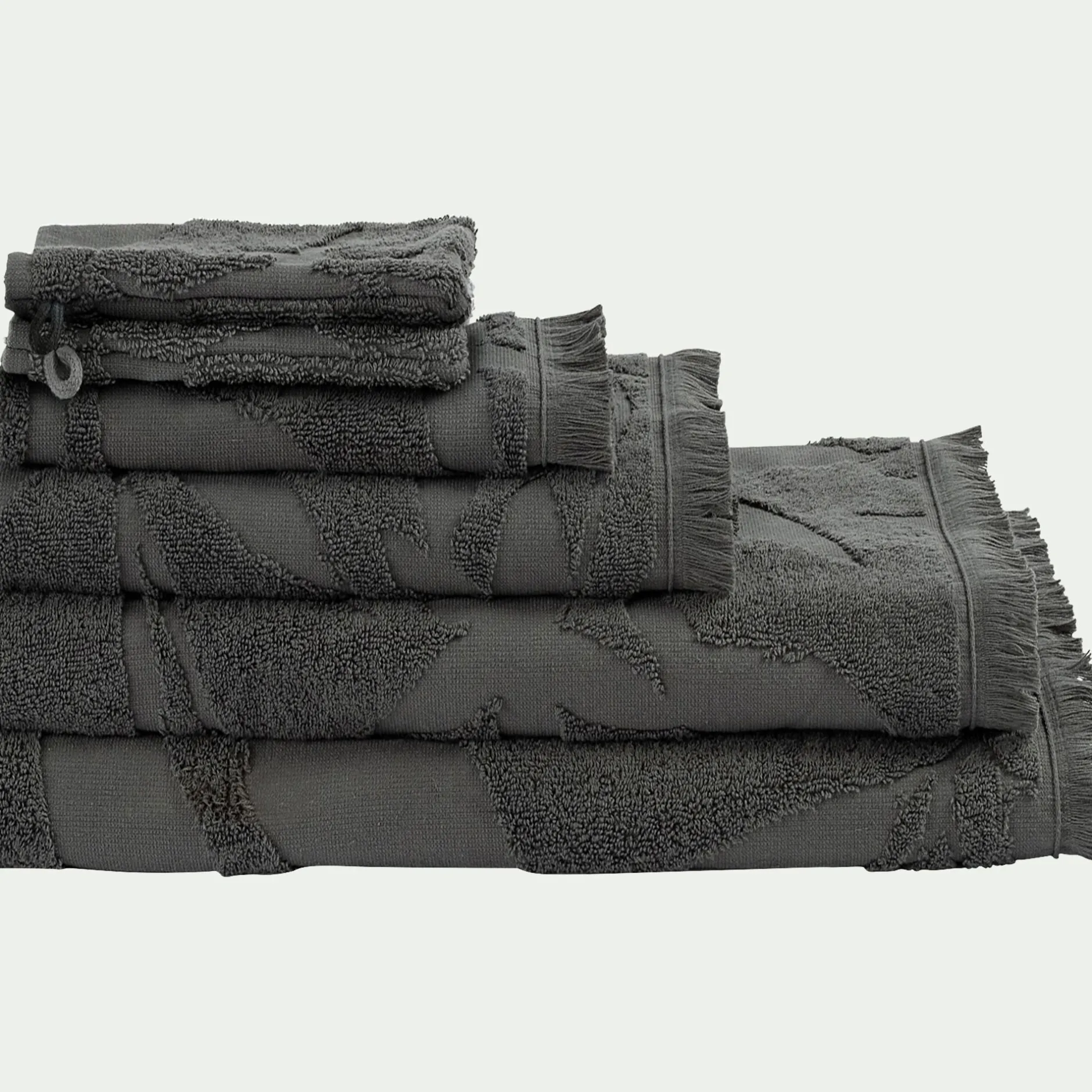 Serviette Invité*alinea Lot de 2 serviettes invité en coton - 30x50cm Vert cèdre