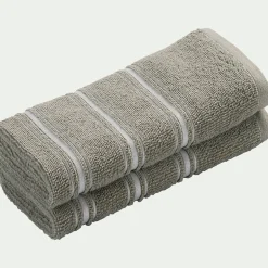 Serviette Invité*alinea Lot de 2 serviettes invité en coton - olivier 30x50cm Vert