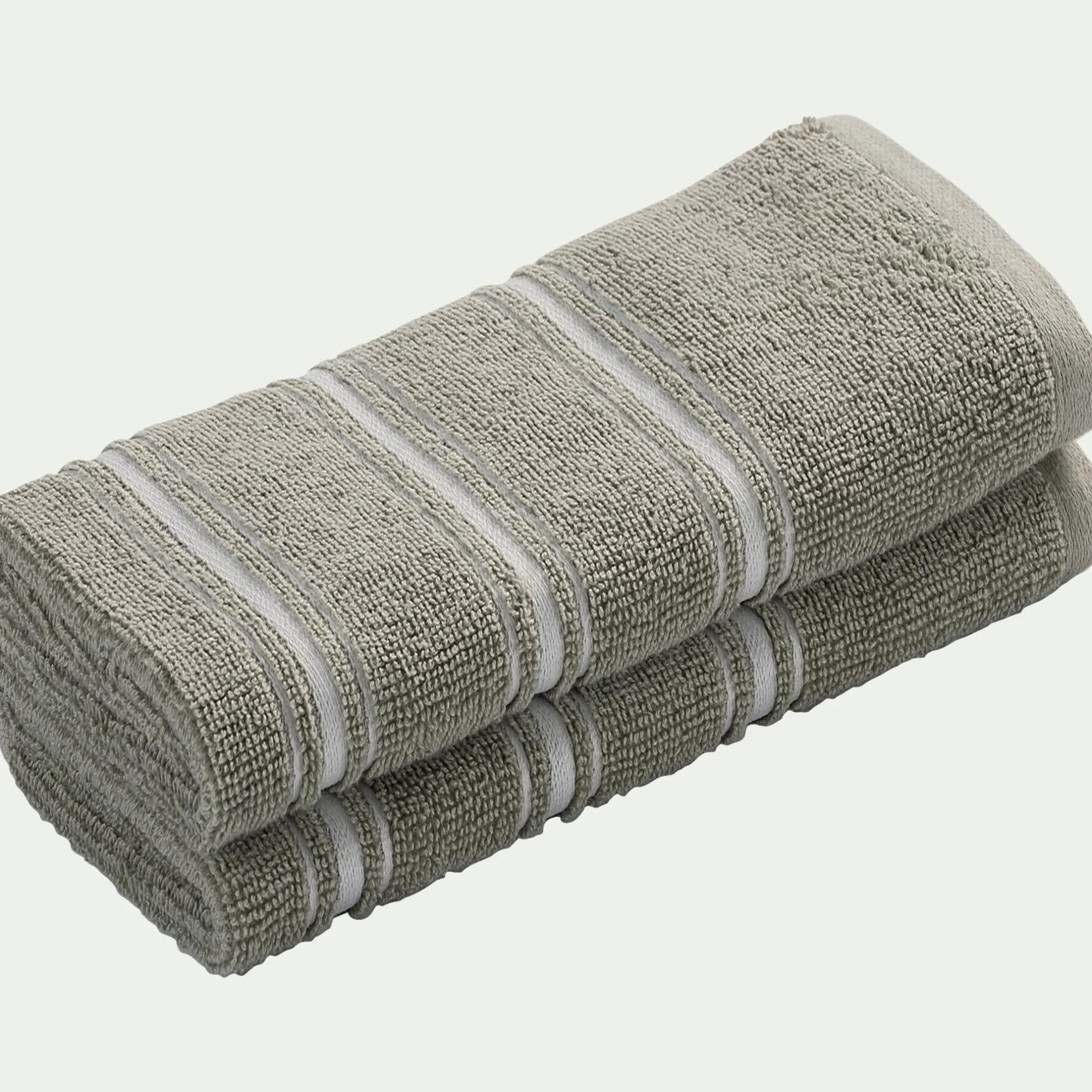 Serviette Invité*alinea Lot de 2 serviettes invité en coton - olivier 30x50cm Vert