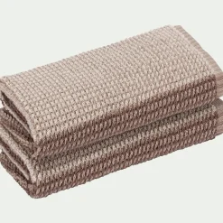 Serviette Invité*alinea Lot de 2 serviettes invité bouclette jacquard en coton - alpilles 30x50cm Beige