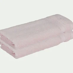 Serviette Invité*alinea Lot de 2 serviettes invité en coton peigné - simo 30x50cm Rose