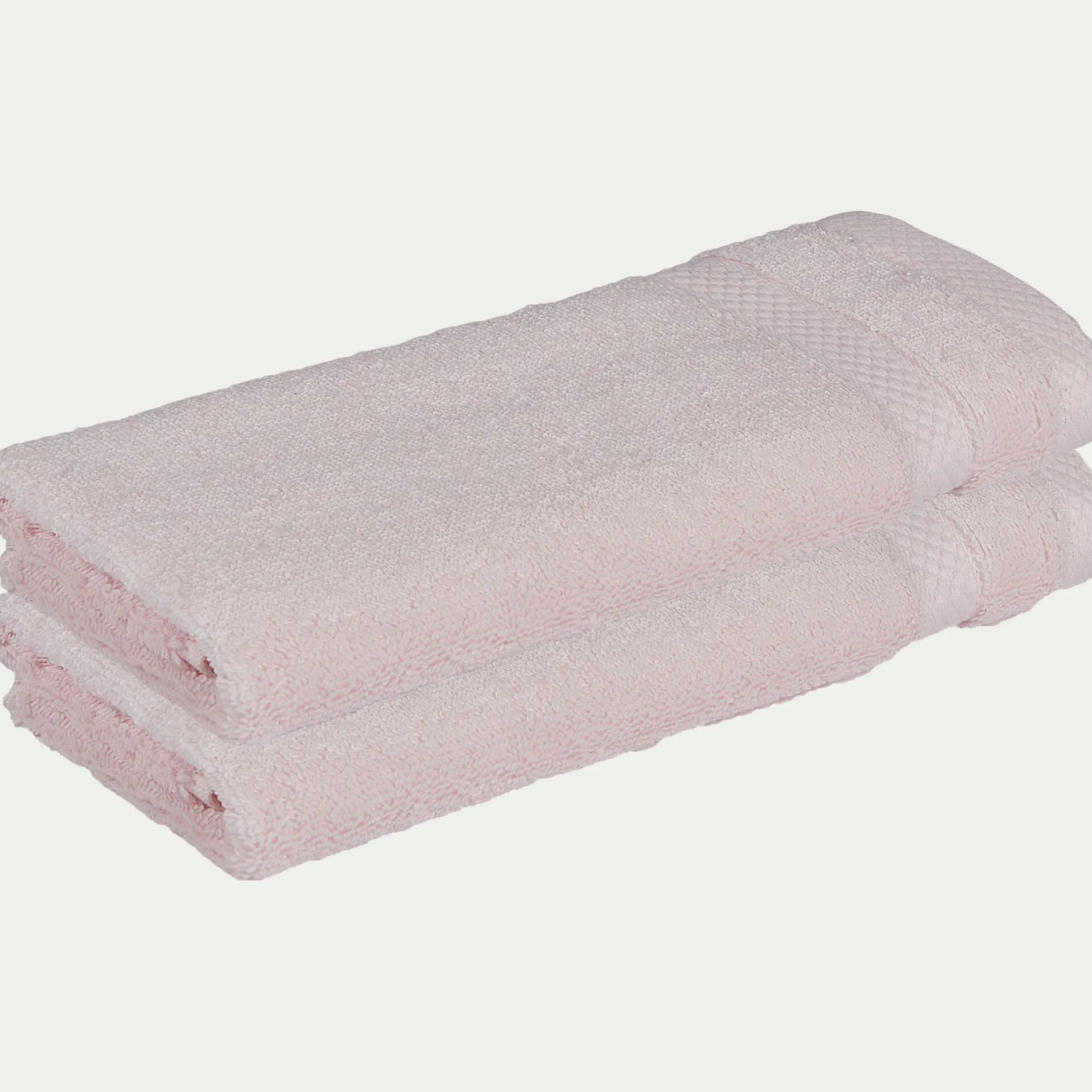 Serviette Invité*alinea Lot de 2 serviettes invité en coton peigné - simo 30x50cm Rose