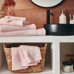 Serviette Invité*alinea Lot de 2 serviettes invité en coton peigné - simo 30x50cm Rose